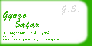 gyozo safar business card