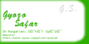 gyozo safar business card